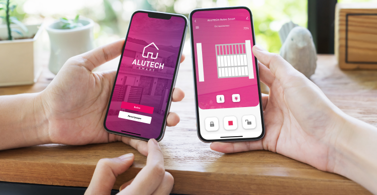 Умный привод для откатных ворот ALUTECH Roteo RTO-1000MKIT-Sm + рейка ROA8 (5 шт.) + Wi-fi модуль WM-Sm