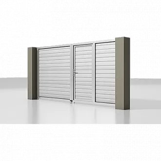 Распашные ворота с калиткой серии Prestige